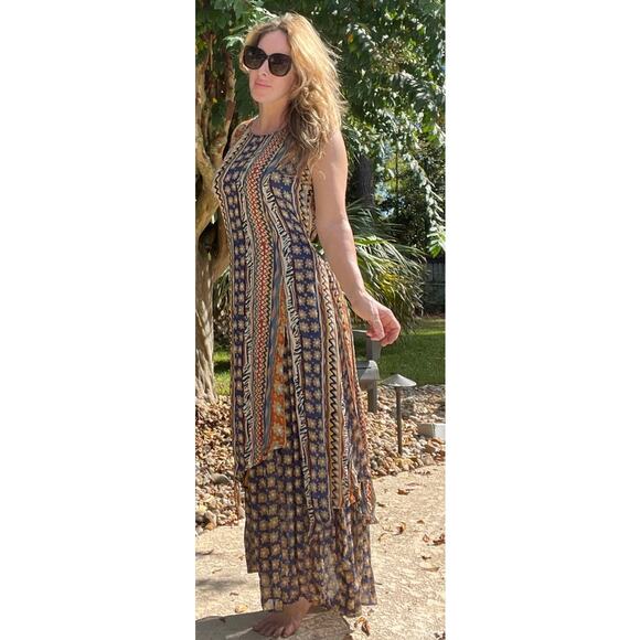 Vintage Y2K Bila Boho Multicolor Sheath Dress - Picture 4 of 8